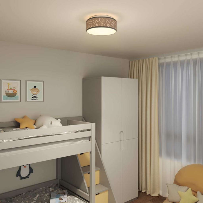 Lampada da soffitto Nero 30 x 13.5 cm Tessuto 42001210