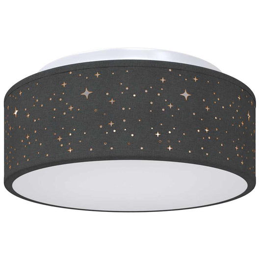 Lampada da soffitto Nero 30 x 13.5 cm Tessuto 42001210