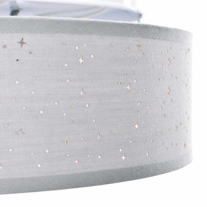 Lampada da soffitto Grigio 30 x 13.5 cm Tessuto 42001212
