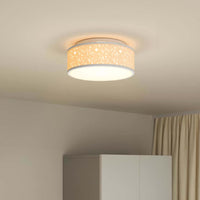 Lampada da soffitto Grigio 30 x 13.5 cm Tessuto 42001212