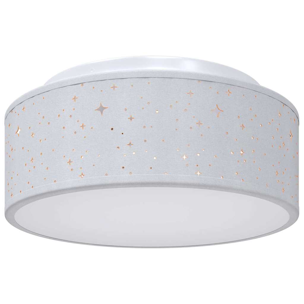 Lampada da soffitto Grigio 30 x 13.5 cm Tessuto 42001212