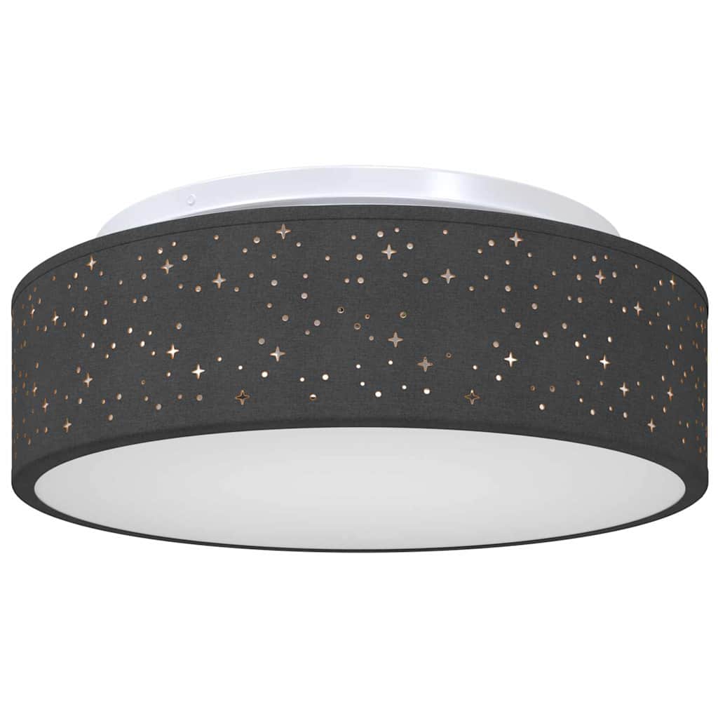 Lampada da soffitto Nero 38 x 13.5 cm Tessuto 42001214