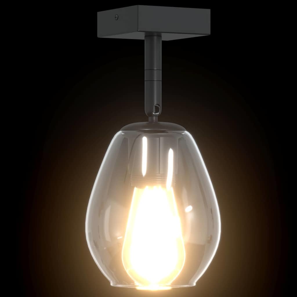 Faretto da soffitto Nero 13 x 13 x 26 cm Vetro e metallo 42001218