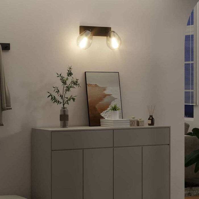 Faretto da soffitto Nero 33 x 13 x 26 cm Vetro e metallo 42001219