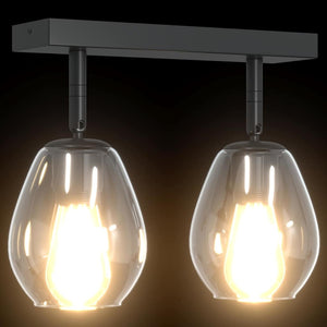 Faretto da soffitto Nero 33 x 13 x 26 cm Vetro e metallo 42001219