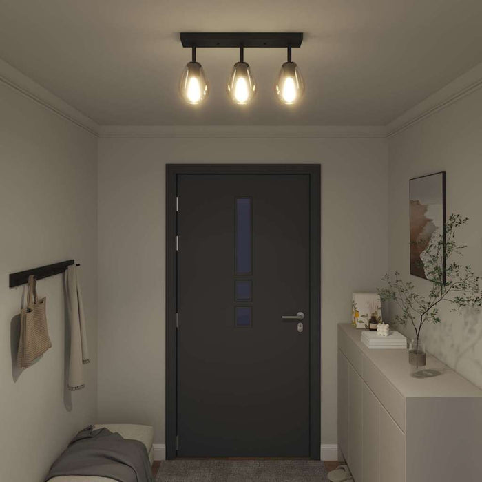 Faretto da soffitto Nero 54 x 13 x 26 cm Vetro e metallo 42001220