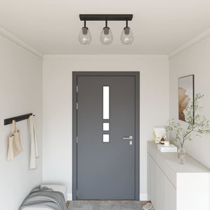 Faretto da soffitto Nero 54 x 13 x 26 cm Vetro e metallo 42001220