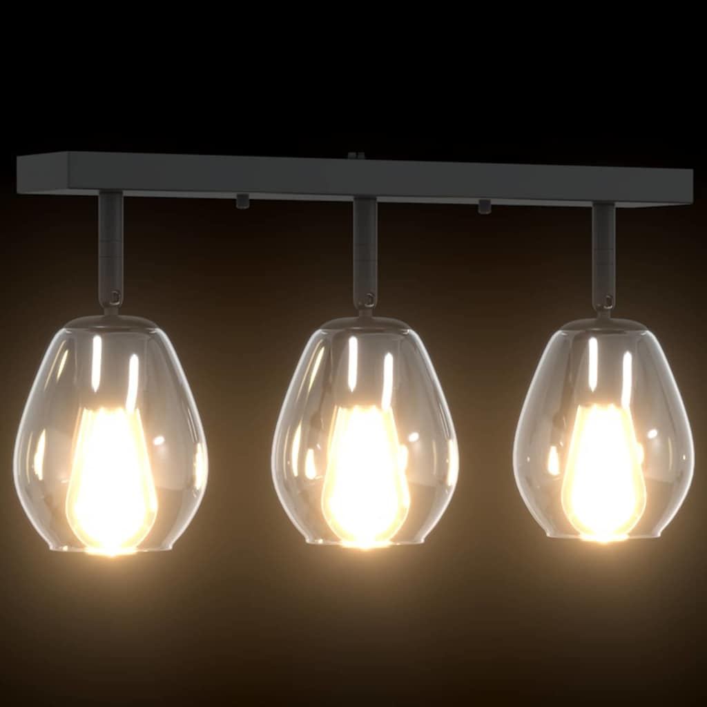 Faretto da soffitto Nero 54 x 13 x 26 cm Vetro e metallo 42001220