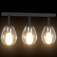 Faretto da soffitto Nero 54 x 13 x 26 cm Vetro e metallo 42001220