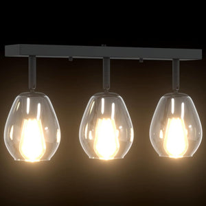 Faretto da soffitto Nero 54 x 13 x 26 cm Vetro e metallo 42001220