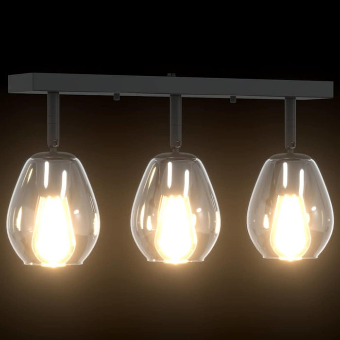 Faretto da soffitto Nero 54 x 13 x 26 cm Vetro e metallo 42001220