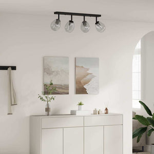 Faretto da soffitto Nero 70 x 13 x 26 cm Vetro e metallo 42001221