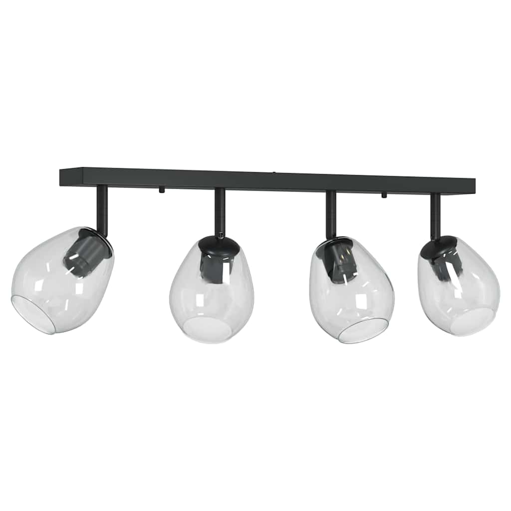 Faretto da soffitto Nero 70 x 13 x 26 cm Vetro e metallo 42001221