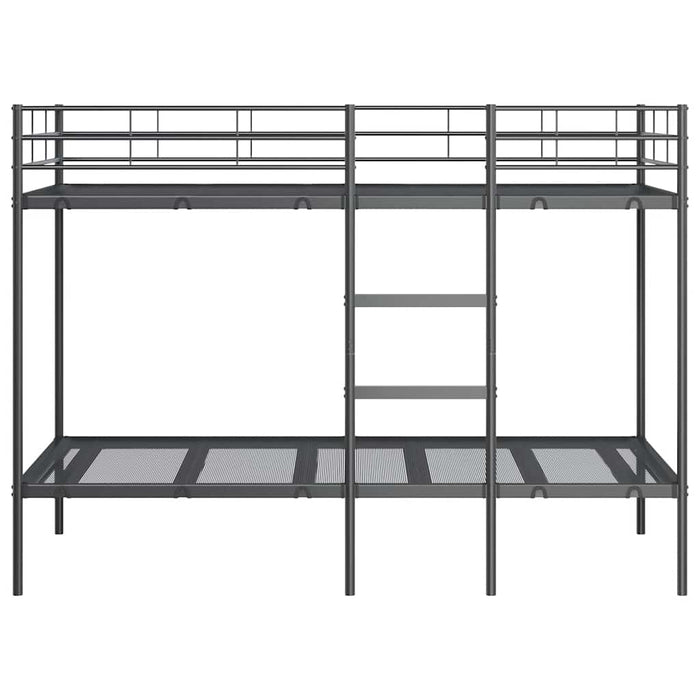 vidaXL Letto a Castello senza Materasso Nero 90x200 cm in Acciaio