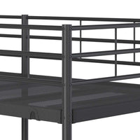 Letto a Castello senza Materasso-Struttura Letto a Castello Nero 107x203 cm in Acciaio 517247