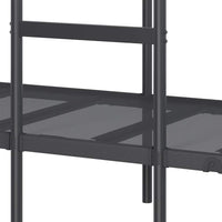 Letto a Castello senza Materasso-Struttura Letto a Castello Nero 107x203 cm in Acciaio 517247