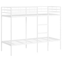 Letto a Castello senza Materasso Bianco 80x200 cm in Acciaio 42000327