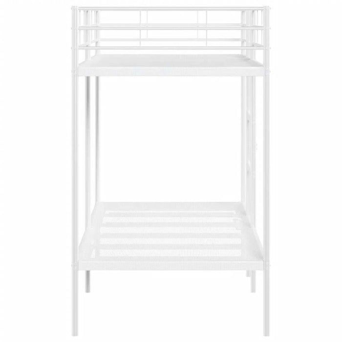 vidaXL Letto a Castello senza Materasso Bianco 90x190 cm in Acciaio