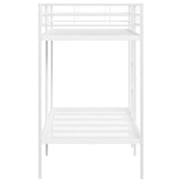 Letto a Castello senza Materasso Bianco 100x190 cm in Acciaio 42000330