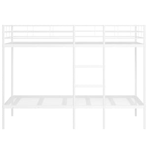 Letto a Castello senza Materasso Bianco 100x200 cm in Acciaio 42000331