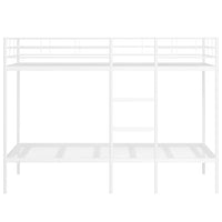 Letto a Castello senza Materasso Bianco 100x200 cm in Acciaio