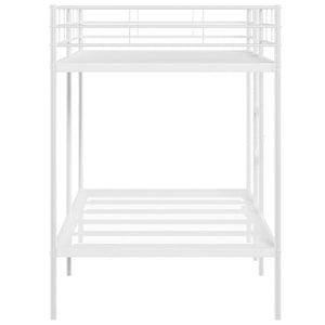 Letto a Castello senza Materasso Bianco 100x200 cm in Acciaio 42000331