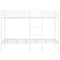 Letto a Castello senza Materasso Bianco 107x203 cm in Acciaio 42000332