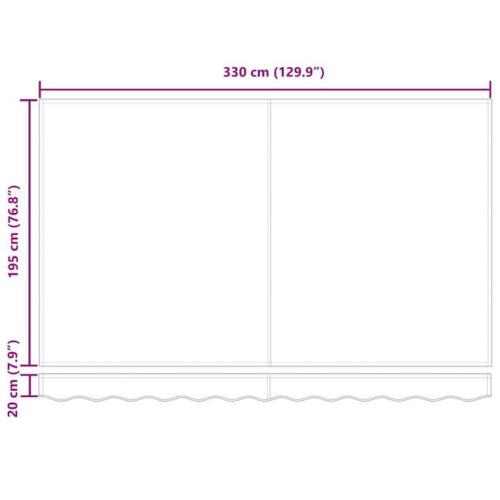 Telo di ricambio per tenda da sole Marrone 350 x 200 cm Tela 42000458