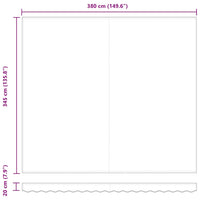 Telo di ricambio per tenda da sole Nero 400 × 350 cm Tela 42000547