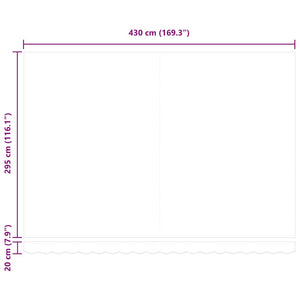 Telo di ricambio per tenda da sole Nero 450 × 300 cm Tela 42000548