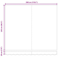 Telo di ricambio per tenda da sole Bianco 300 x 250 cm Tela 42000572