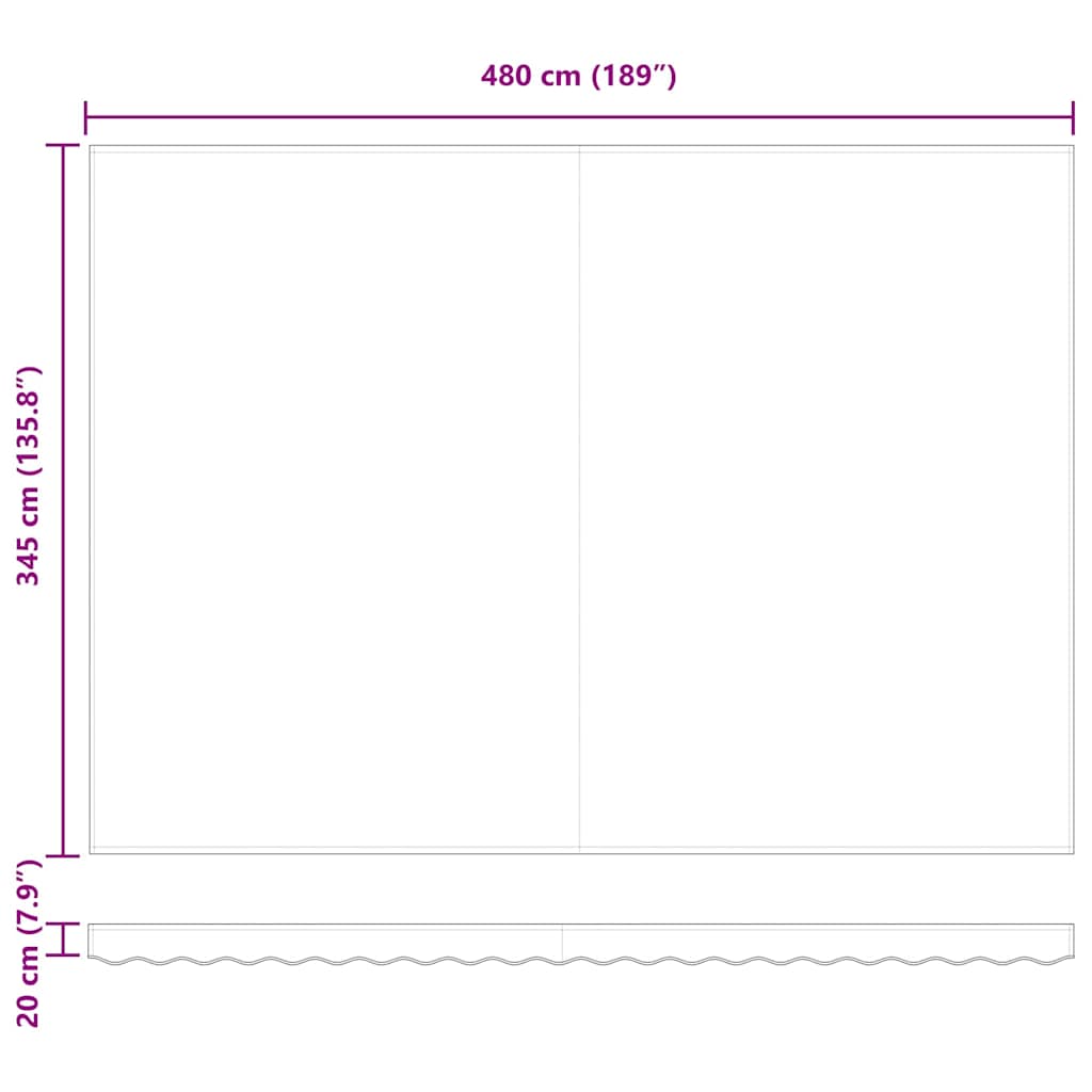 Telo di ricambio per tenda da sole Bianco 500 × 350 cm Tela 42000579