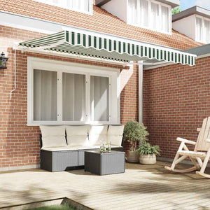 Telo di ricambio per tenda da sole Verde e bianco 350 x 200 cm 42000654