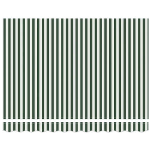 Telo di ricambio per tenda da sole Verde e bianco 350 x 200 cm 42000654
