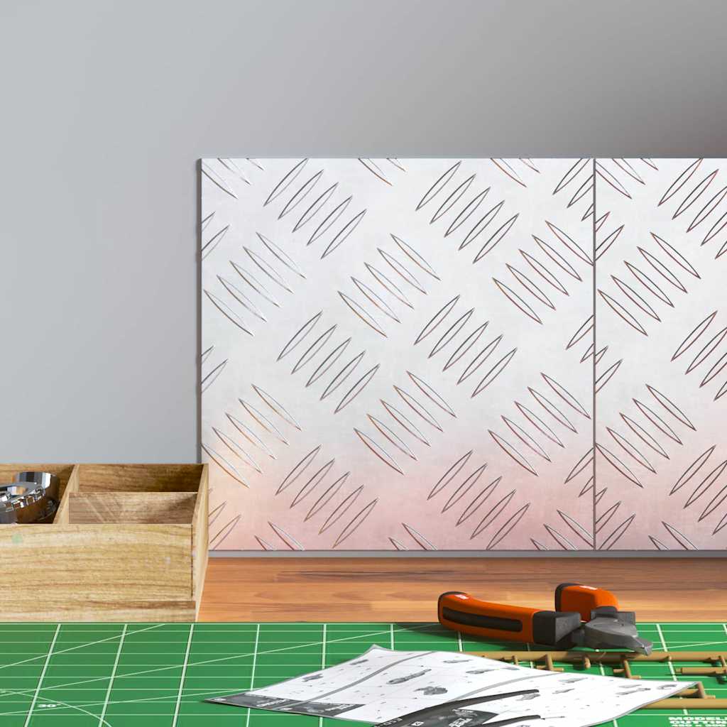 Dischi Quadrati 2 pcs Argento 20 x 20 cm Alluminio 4104235