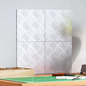 Dischi Quadrati 4 pcs Argento 20 x 20 cm Alluminio 4104236