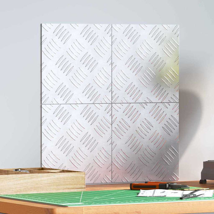 Dischi Quadrati 4 pcs Argento 20 x 20 cm Alluminio 4104236