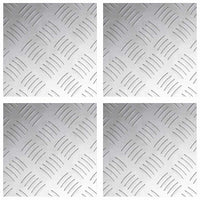 Dischi Quadrati 4 pcs Argento 20 x 20 cm Alluminio 4104236