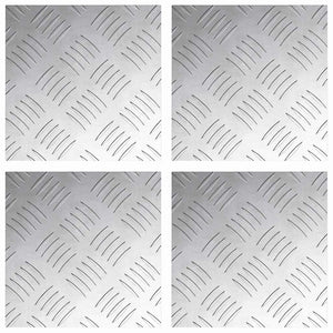 Dischi Quadrati 4 pcs Argento 20 x 20 cm Alluminio 4104236