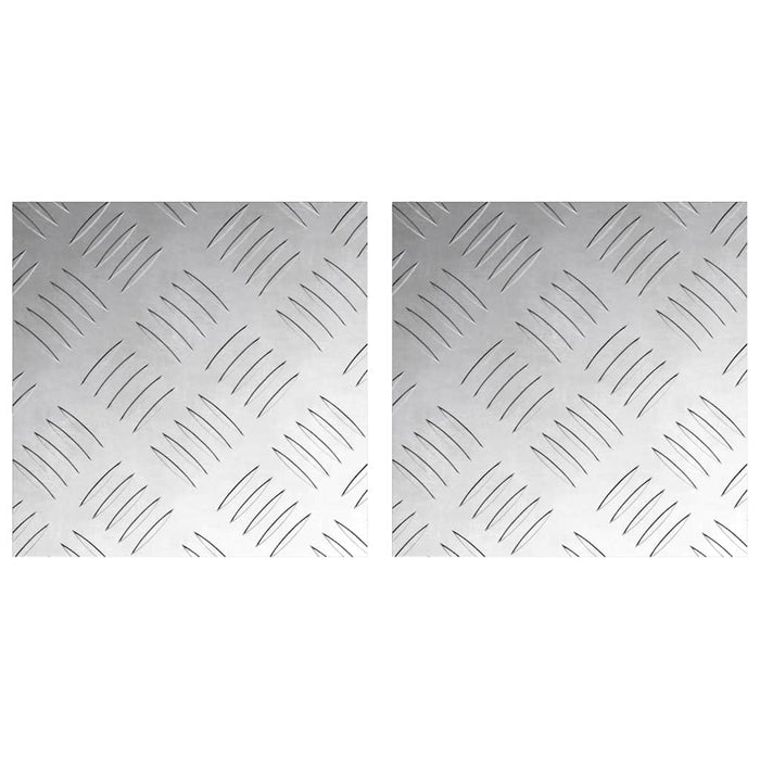 Dischi Quadrati 2 pcs Argento 20 x 20 cm Alluminio 4104237