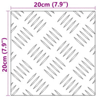 Dischi Quadrati 4 pcs Argento 20 x 20 cm Alluminio 4104238