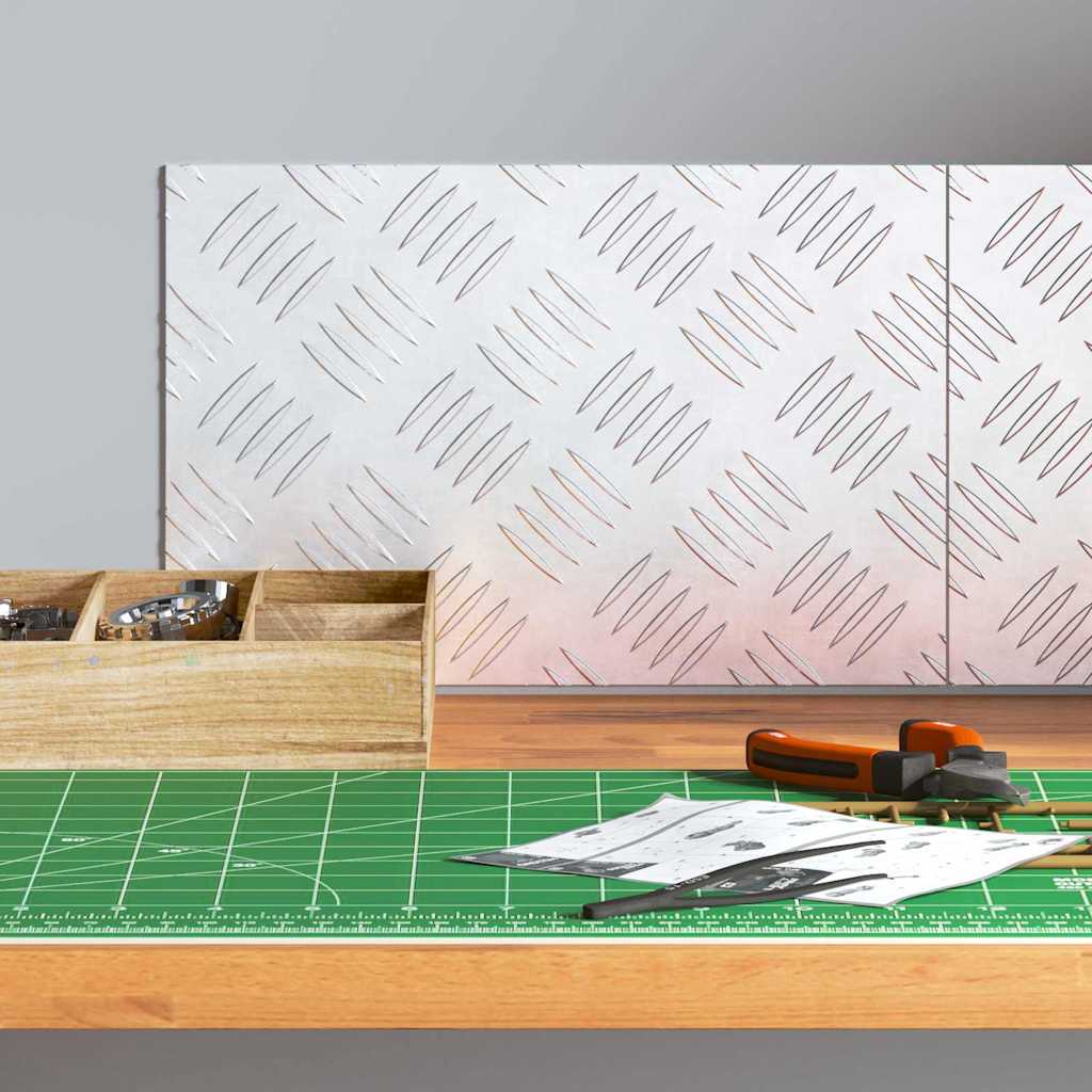 Dischi Quadrati 2 pcs Argento 30 x 20 cm Alluminio 4104239