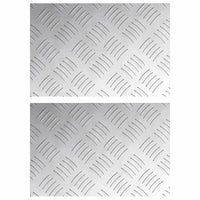 Dischi Quadrati 2 pcs Argento 30 x 20 cm Alluminio 4104239