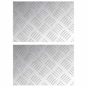 Dischi Quadrati 2 pcs Argento 30 x 20 cm Alluminio 4104239