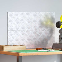 Dischi Quadrati 4 pcs Argento 30 x 20 cm Alluminio 4104240