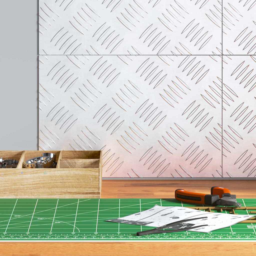 Dischi Quadrati 4 pcs Argento 30 x 20 cm Alluminio 4104240