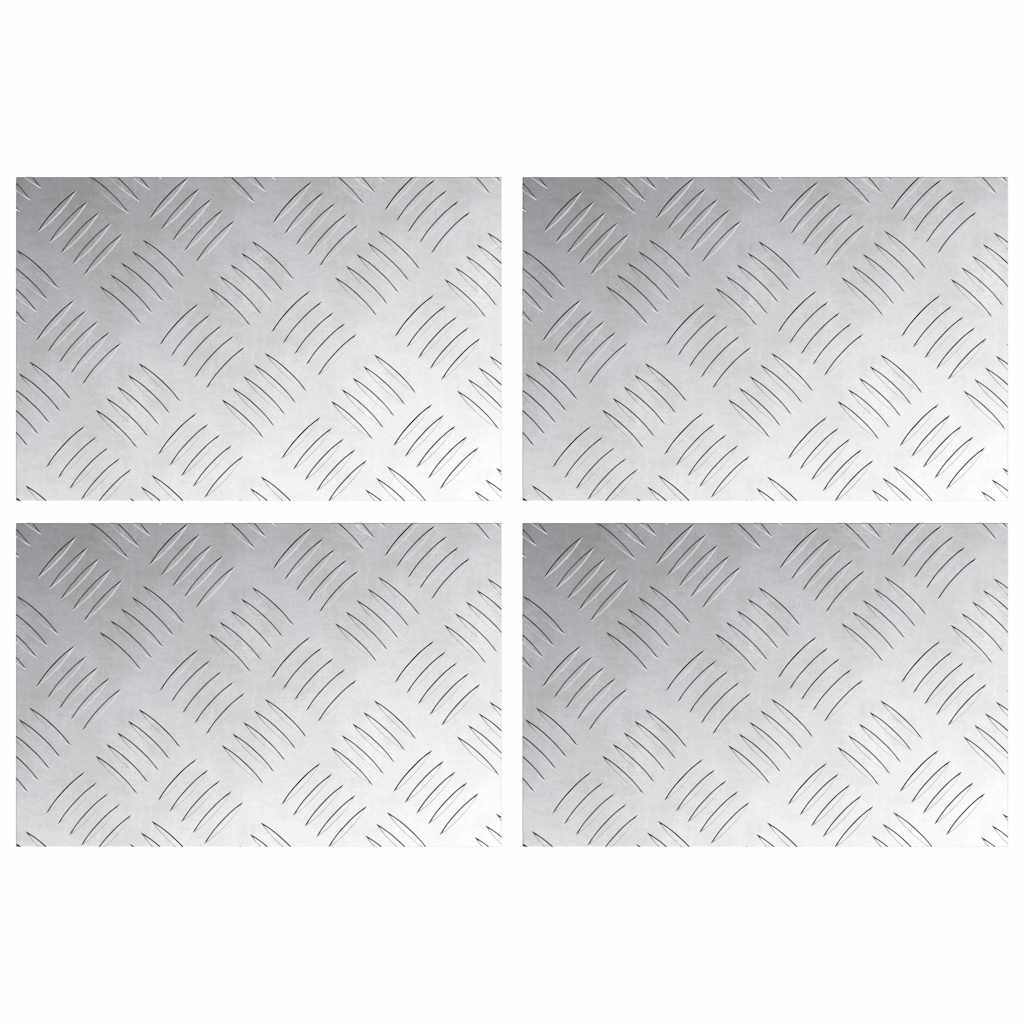 Dischi Quadrati 4 pcs Argento 30 x 20 cm Alluminio 4104240