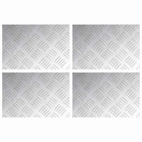 Dischi Quadrati 4 pcs Argento 30 x 20 cm Alluminio 4104240