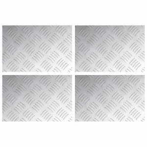 Dischi Quadrati 4 pcs Argento 30 x 20 cm Alluminio 4104240
