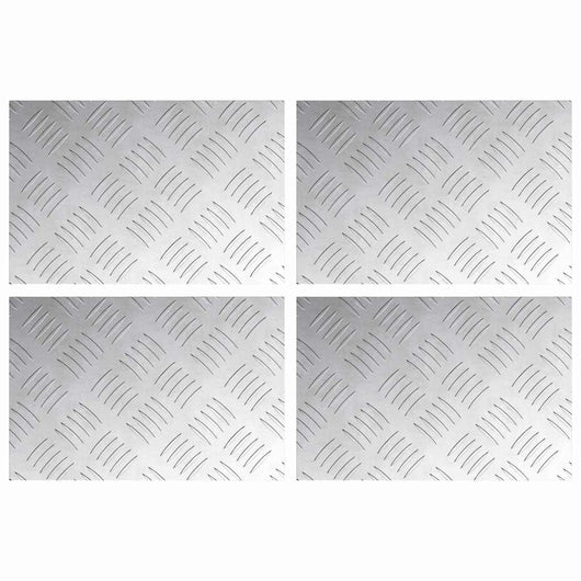 Dischi Quadrati 4 pcs Argento 30 x 20 cm Alluminio 4104240